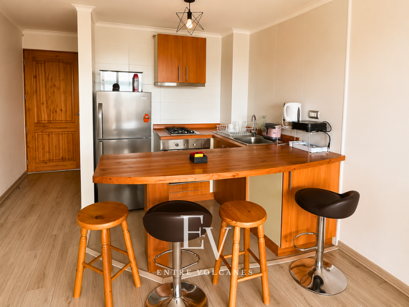 Arriendo Pucón 1 dormitorio y 1 baño Variante Camino Internacional 1895, Pucón.
